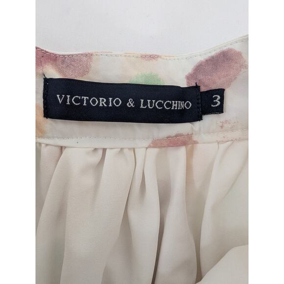 Victorio & Lucchino Mini Skirt Skater Water Color Dots Coquette Size 3 US 6 - Picture 6 of 11